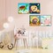Framed 4 Pack Paint by Number for Kids, Paint by Numbers for Kids Ages 8-12, Painting by Numbers Kits Children Beginner, DIY Animals Acrylic Oil Painting Kits for Home Wall Decor 8x8inch